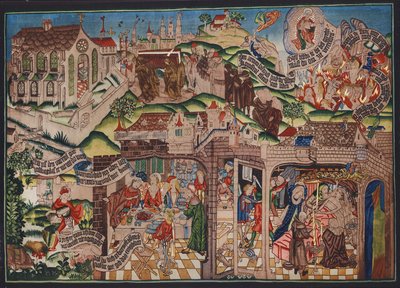 Lázár faliszőnyeg, Bázel, 1500 körül (színes litográfia) alkotó: German School