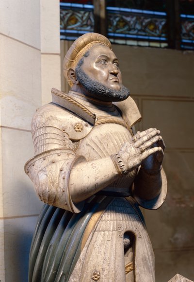 Bölcs Frigyes választófejedelem életnagyságú alabástrom szobra a kastélytemplomban, Wittenberg, 1529-21 körül (alabástrom) alkotó: German School