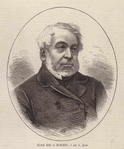 Lionel de Rothschild brit bankár, politikus és filantróp (metszet) alkotó: German School