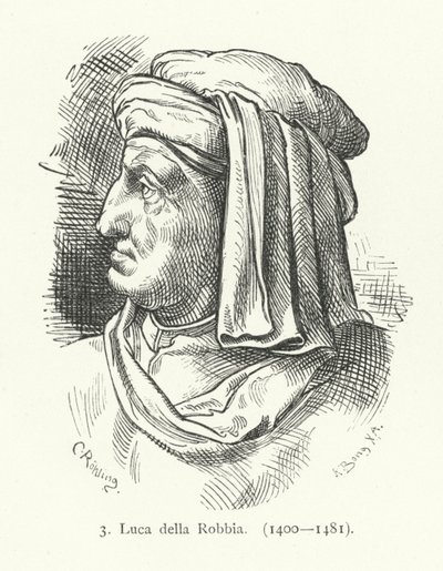 Luca della Robbia, olasz reneszánsz szobrász (metszet) alkotó: German School