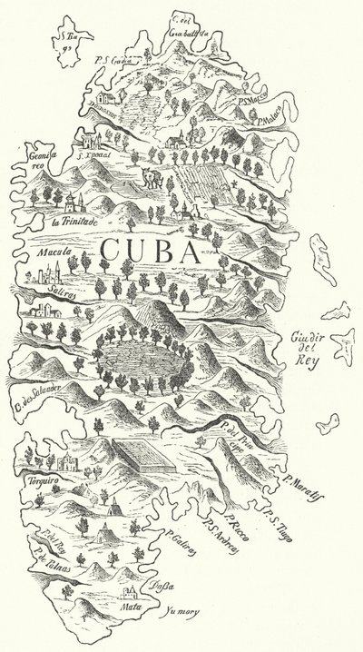 Kuba térképe, c1500 (metszet) alkotó: German School