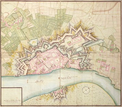 Düsseldorf térképe, 1736 alkotó: German School