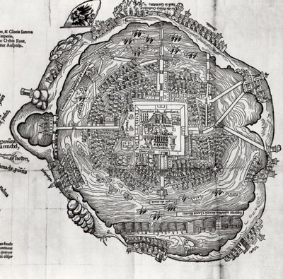 Tenochtitlan térképe a 