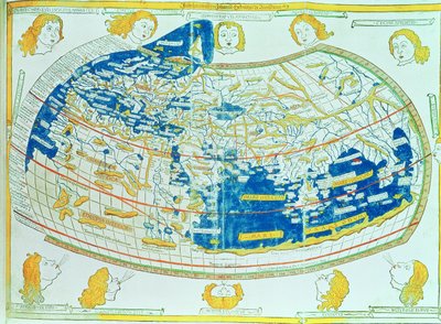 Ptolemaiosz (Alexandriai Claudius Ptolemaiosz) (i.sz. 90-168 körül) a "Geographia"-ban megadott leírások és koordináták alapján készült világtérkép, amelyet Ulmban (Németország) adtak ki. alkotó: German School