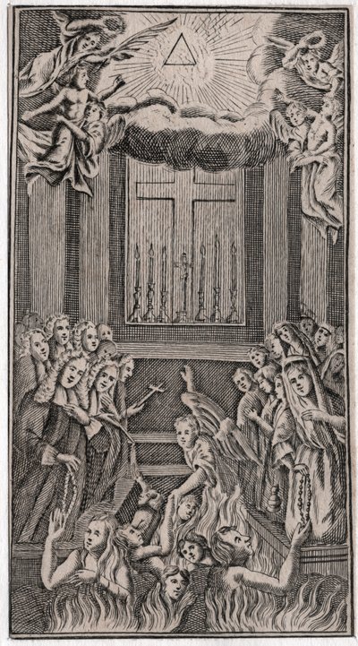 Messe a templomban. (metszés alkotó: German School