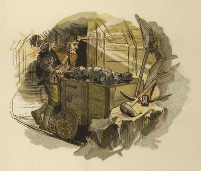 Miner (színes litho) alkotó: German School