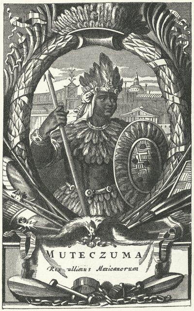 Montezuma II, azték császár (metszet) alkotó: German School
