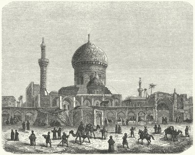 Ahmed Khiaga mecset és piactér, Bagdad (metszet) alkotó: German School