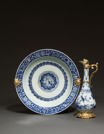 Szerelt kínai kancsó és edény, Augsburg, 1655-1660 körül (porcelán és ezüst-aranyozott) (lásd még: 1153958) alkotó: German School