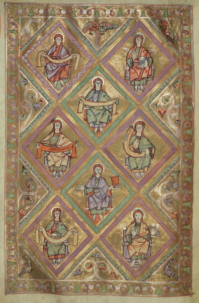 Czart asszony. 1207 IV, fol.9v Krisztus élete Szent Máté szerint, a Plocki székesegyház evangéliumából 1075 körül alkotó: German School