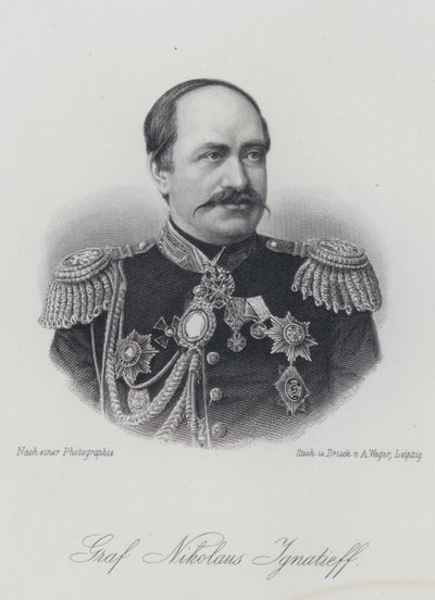 Nyikolaj Ignatyev, orosz államférfi és diplomata (metszet) alkotó: German School
