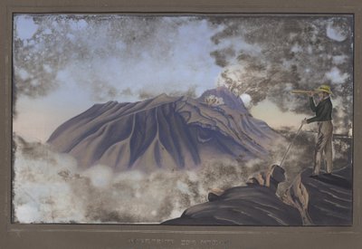 A Merapi északi oldala Merbabu déli lejtőjéről, pl. X, a Jáván keresztüli utazás topográfiai és tudományos atlaszából nézve, Dr. Fr. Junghuhn, Magdeburg, 1845 (színes lit alkotó: German School