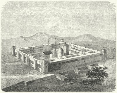 Diocletianus palotája Salonában, Dalmácia római tartomány fővárosában (metszet) alkotó: German School