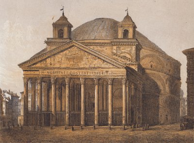 Pantheon, Róma (színes litográfia) alkotó: German School