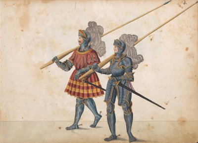 Felvonulás egy versenyre, 1640 körül (toll és tus, akvarell és mosószerek) alkotó: German School