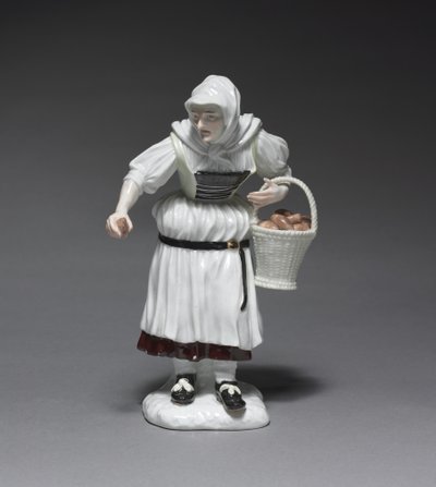 Parasztasszony, gyártó Meisseni Porcelángyár, Németország, modellezte: Johann Joachim Kändler alkotó: German School