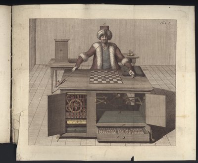 I. tábla innen: Herr von Kempelen sakkozójáról és replikájáról, Lipcse és Drezda: Joh. Gottl. Broadhead, 1789 alkotó: German School