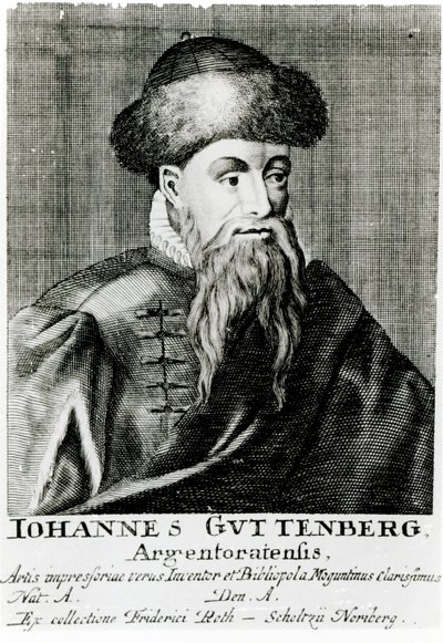 Johannes Gutenberg portréja alkotó: German School