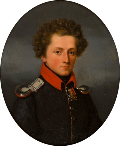 Egy fiatal tiszt portréja, 1801-99 körül (olaj, vászon) alkotó: German School