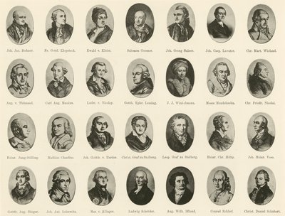 Híres németek portréi a német szellem lovagjaiból (litho) alkotó: German School