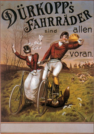 „Durkopp” kerékpárokat reklámozó plakát alkotó: German School