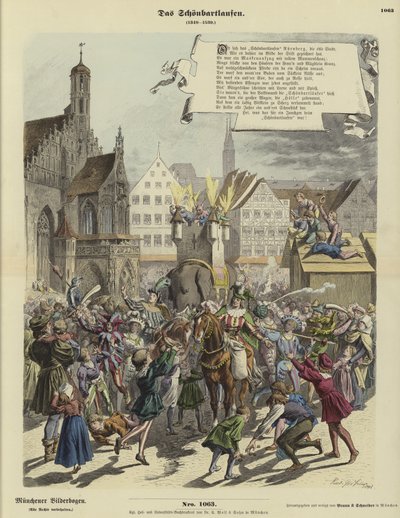Schoenbartlaufen körmenet, Nürnberg, Németország, 1349-1539 alkotó: German School
