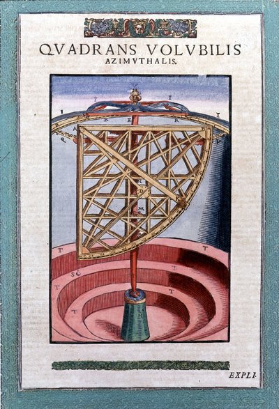 Az azimutális állatövi kvadráns Tycho Brah (1546-1601), Wandsbeck "a megalapozott csillagászat gépezetében" alkotó: German School