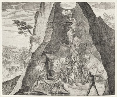 Furcsa képe a munkásokról a potosi bányákban, Gottfried „Historia Antipodum” kocsmájából. 1655-ben a „The Romance of the River Plate” című kötetből. Én, W. H. Koebel, 1914 alkotó: German School