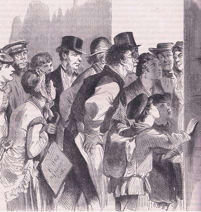 A berlini híreket olvasva, Cassells: A Franciaország és Németország közötti háború története, Cassell and Company Limited, 1890 körül (litho) alkotó: German School