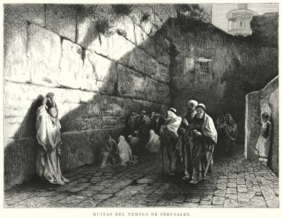 Jeruzsálem templomának romjai (litho) alkotó: German School