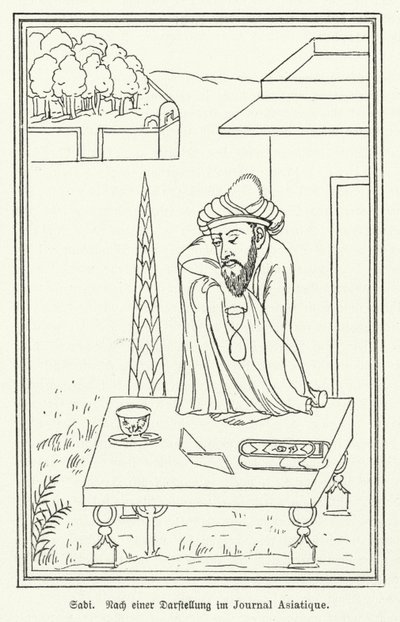 Saadi Shirazi, perzsa költő (litho) alkotó: German School
