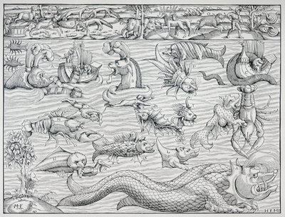 „Sea of Darkness” Sebastien Münster „Cosmographie Universalis” című művéből alkotó: German School