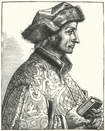 Sebastian Brant német humanista és szatirikus (metszet) alkotó: German School