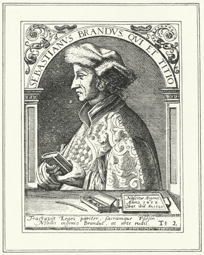 Sebastian Brant német humanista és szatirikus (metszet) alkotó: German School