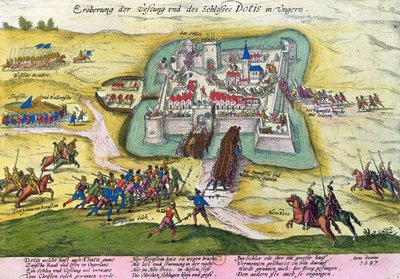 Tata várának ostroma 1597-ben alkotó: German School