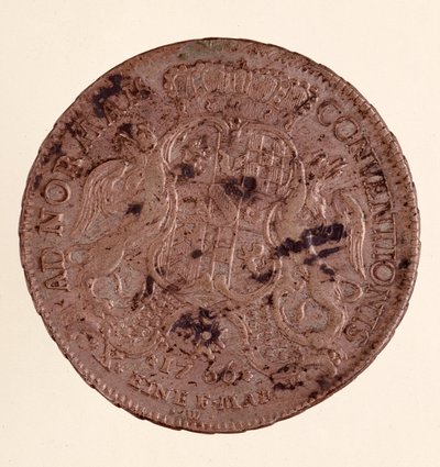 Frigyes Károly badeni nagyherceg (1728-1811) ezüsttallérja (taler) (Bádeni I. Károly) 1766 Átm. 3,9 cm Nápoly, museo archeologico alkotó: German School