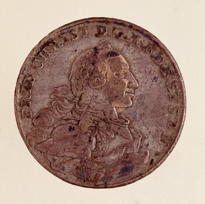 Frederick Christian, Brandenburg-Bayreuth őrgrófja ezüsttallérja (Frederic V Christian de Brandenburg-Bayreuth (Brandenburg Bayreuth) (1708-1769) 1766 Átm. 4 cm Nápoly, museo archeologico alkotó: German School
