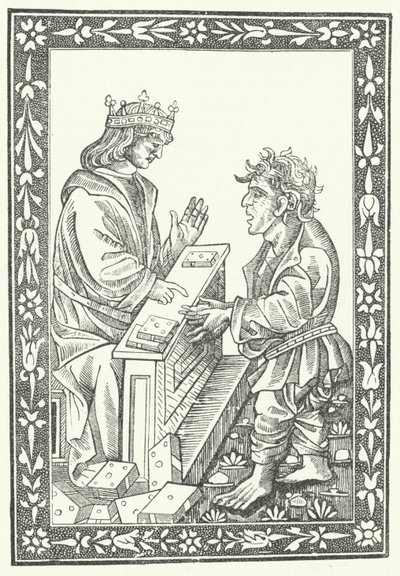 Salamon és Marcolf (metszet) alkotó: German School