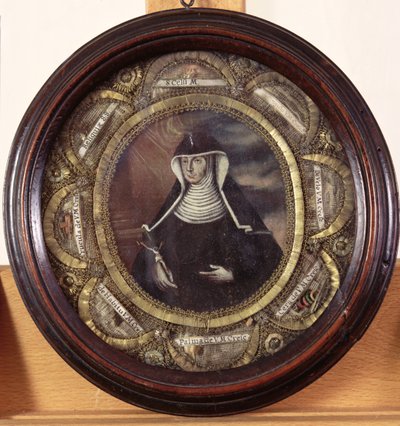 Szent Mária Crescentia Hoess (1682-1744) a szent ereklyéivel körülvéve alkotó: German School