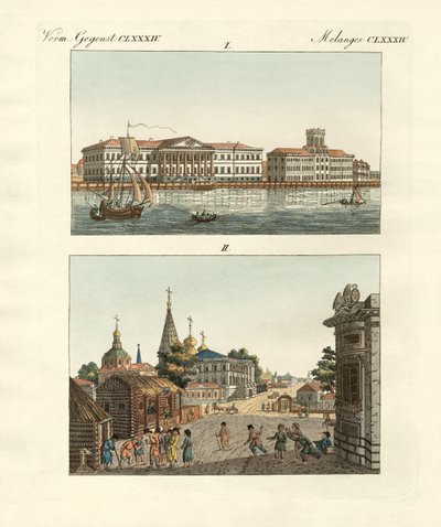 Oroszország furcsa tárgyai (színes metszet) alkotó: German School