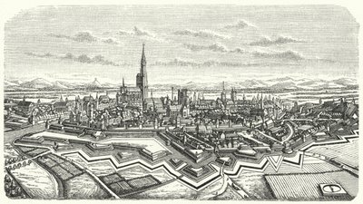 Strasbourg a 17. században (metszet) alkotó: German School