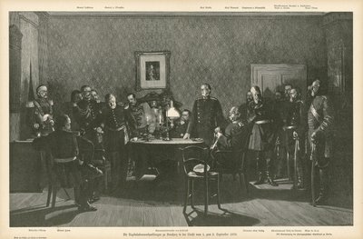 Átadási tárgyalások a franciaországi Doncheryben, 1870. szeptember 1-2 alkotó: German School