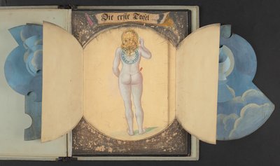 Az embert három különböző állapotban ábrázoló táblázatok, Add MS 5788 alkotó: German School