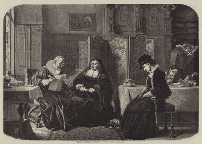 Ügyvédi vélemény elfogadása (metszet) alkotó: German School