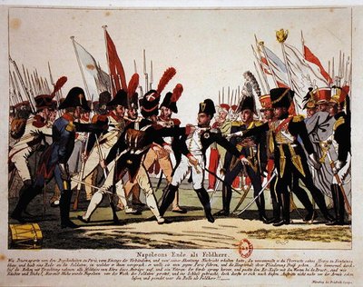 Napóleon vége (1769-1821) tábornokként 1815-ben (színes litho) alkotó: German School