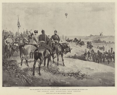 A német hadsereg manőverei Stettin közelében (litho) alkotó: German School