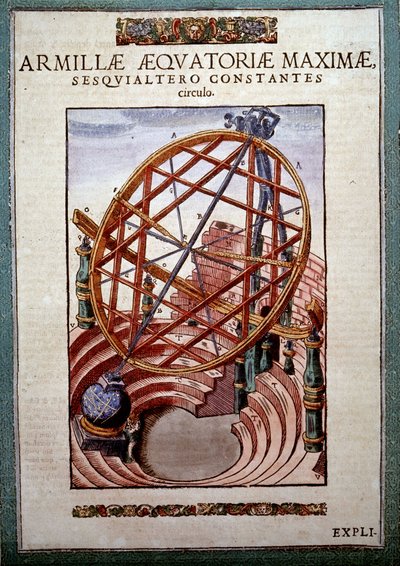 A Nagy Egyenlítői Armil Tycho Brahe (1546-1601), Wandsbeck „Csillagászatában” alkotó: German School