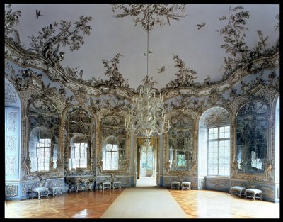 A Tükörcsarnok, Francois Cuvillies (1695-1768) terve, Johann Baptist Zimmermann (1680-1758), 1734-37 stukkós munkáival (lásd még: 54724) alkotó: German School