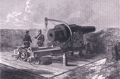 The Krupp Gun, Cassells History of the War Franciaország és Németország között, kiadó: Cassell and Company Limited, 1890 körül (litho) alkotó: German School