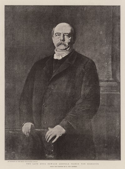 A néhai Otto Edward Leopold Bismarck herceg (litho) alkotó: German School